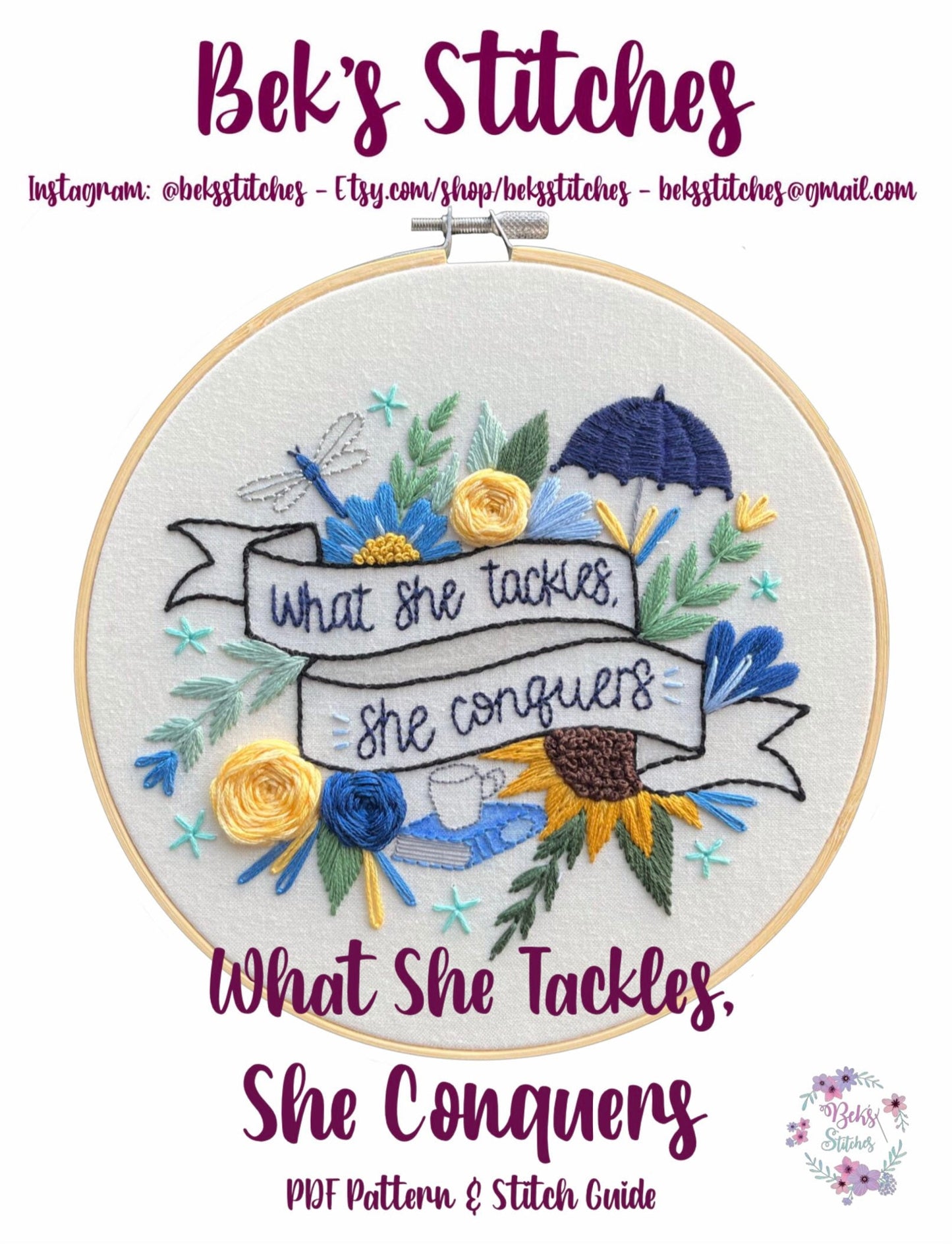 BUNDLE PDF Patterns, Gilmore Girls GG Collection - Embroidery Patterns