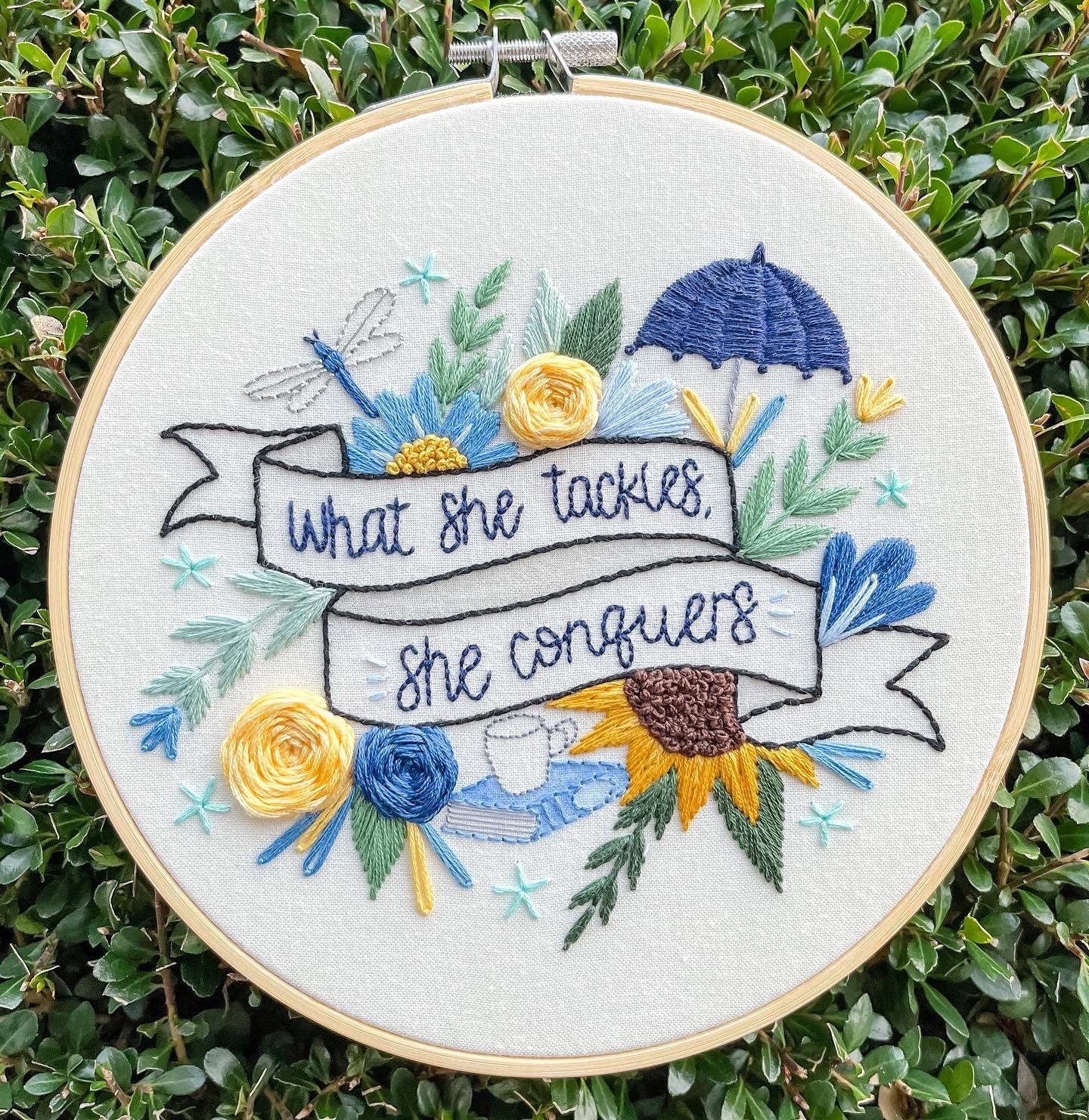 PDF Pattern - What She Tackles She Conquers - Intermediate/Advanced Gilmore Girls Embroidery Pattern