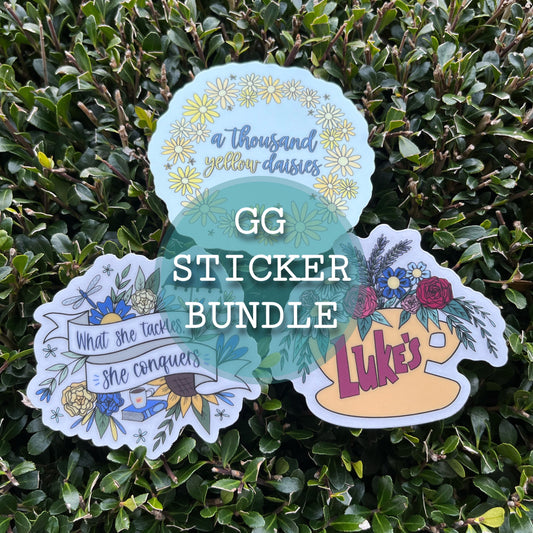 BUNDLE Gilmore Girls GG Sticker Collection - - Vinyl, Waterproof Stickers