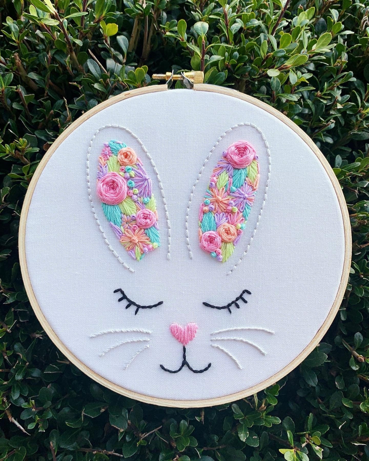 PDF Pattern - Hoppy Easter Bunny Trio Bundle, Beginner/Intermediate Embroidery Patterns