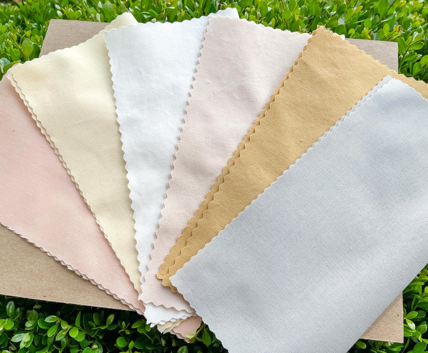 Embroidery Fabric Square Sample Packs - Kona Cotton Fabric, Linen Blend Fabric, Fabric Squares