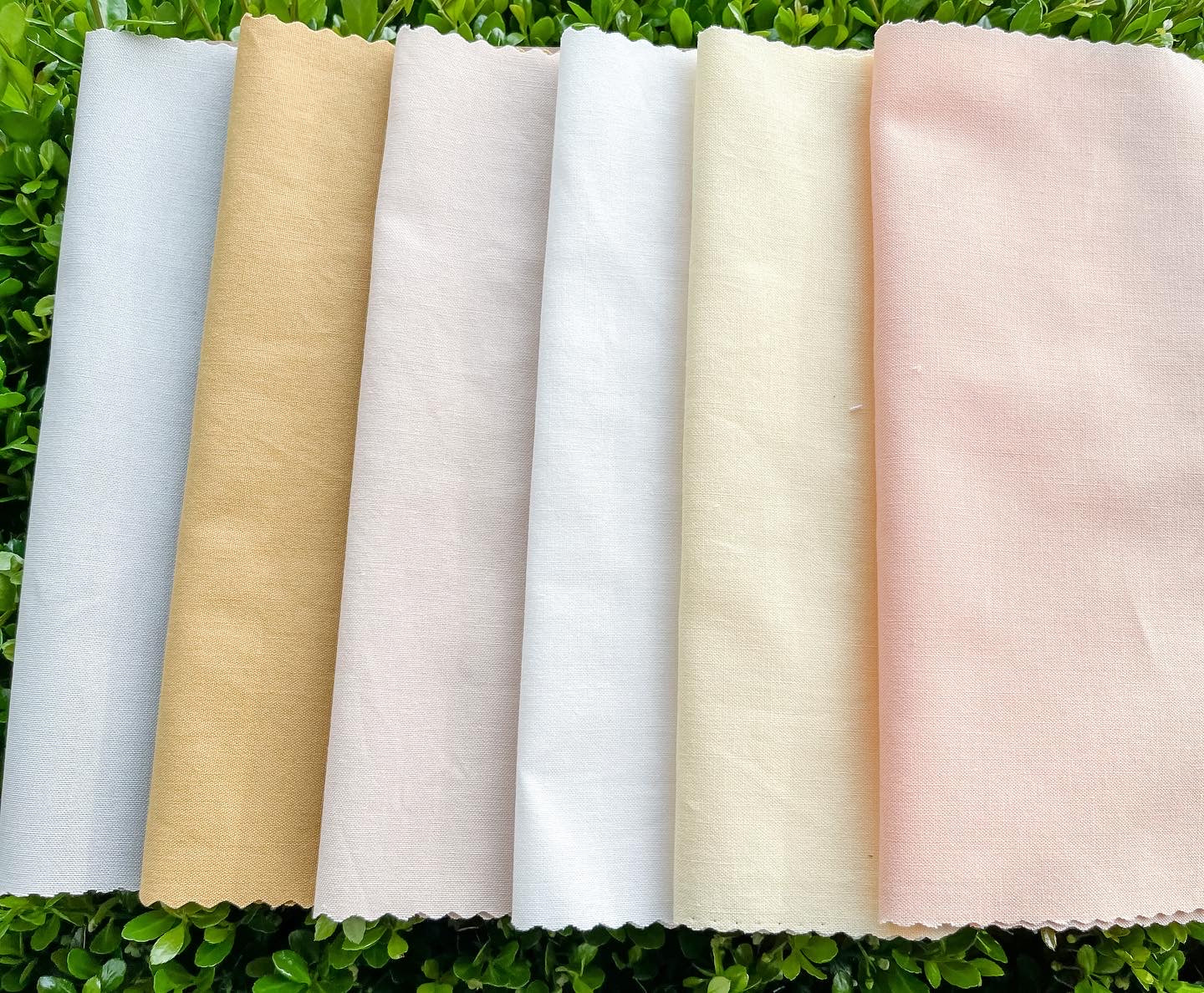 Embroidery Fabric Square Sample Packs - Kona Cotton Fabric, Linen Blend  Fabric, Fabric Squares