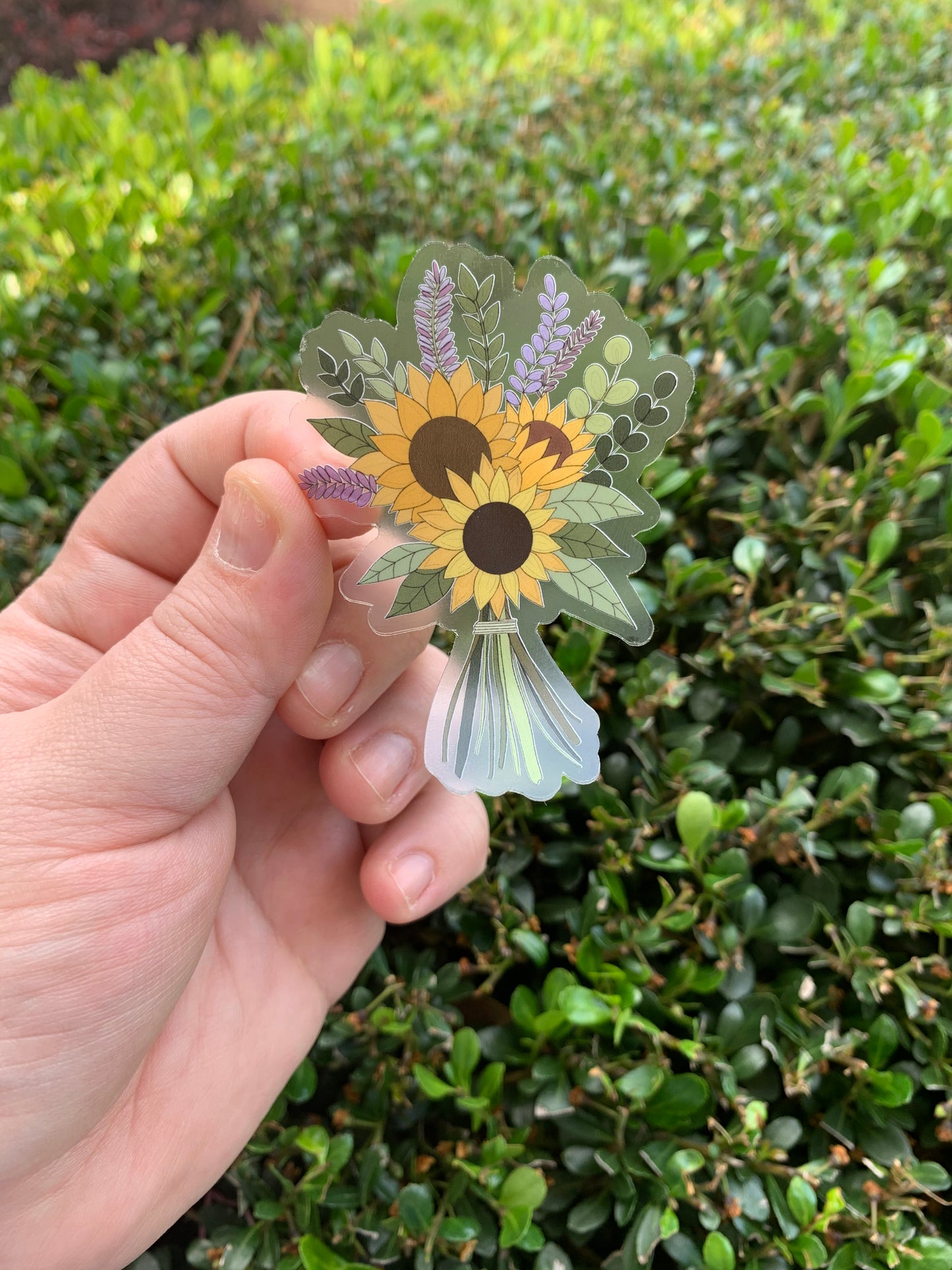 Sunflower Bouquet Sticker - Vinyl, Waterproof Sticker