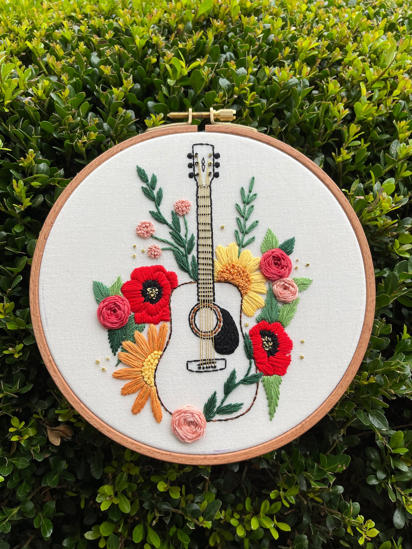 PDF Pattern - August Song, Advanced Music Themed Embroidery Pattern
