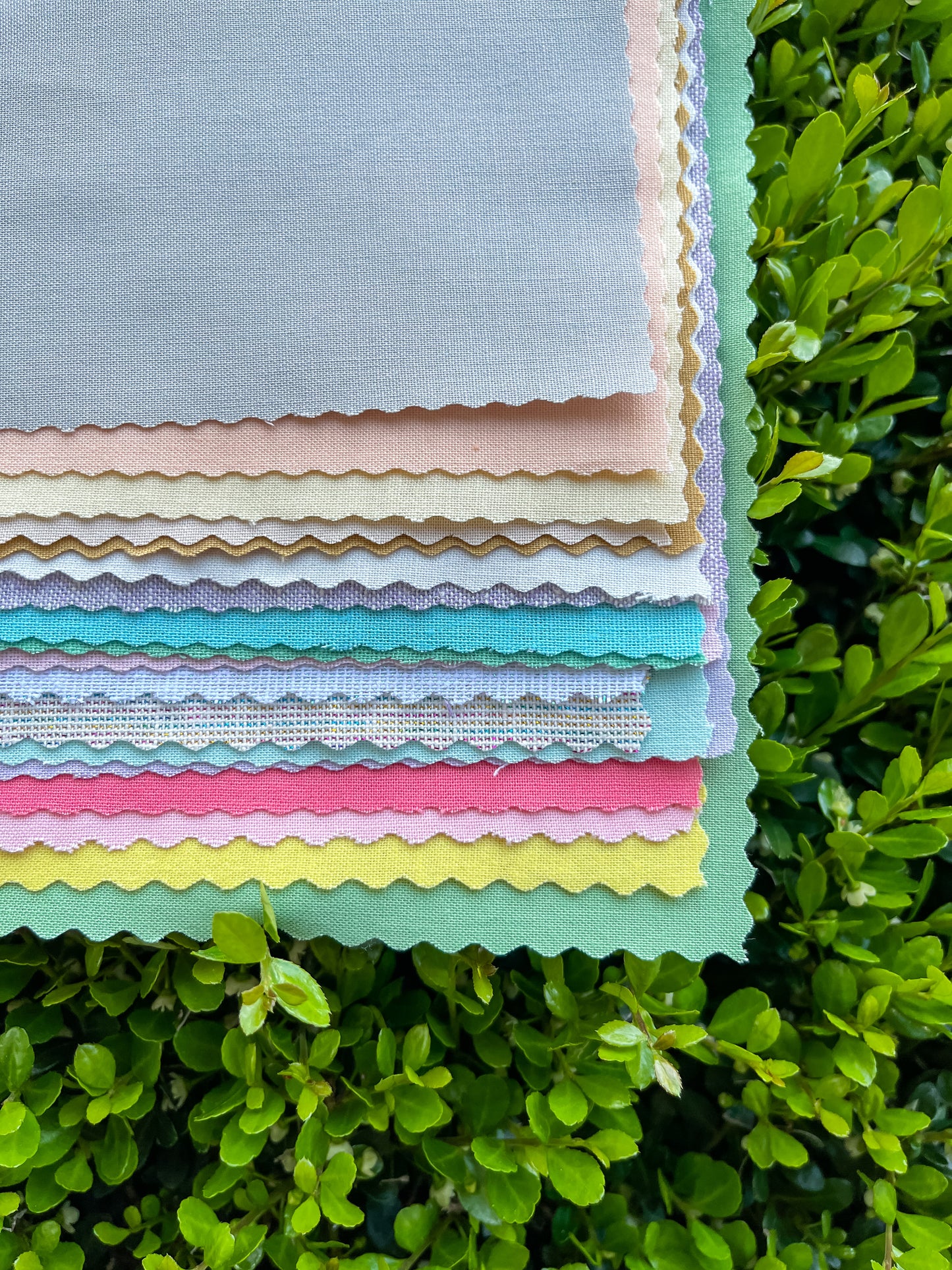 Embroidery Fabric Square Sample Packs - Kona Cotton Fabric, Linen Blend Fabric, Fabric Squares