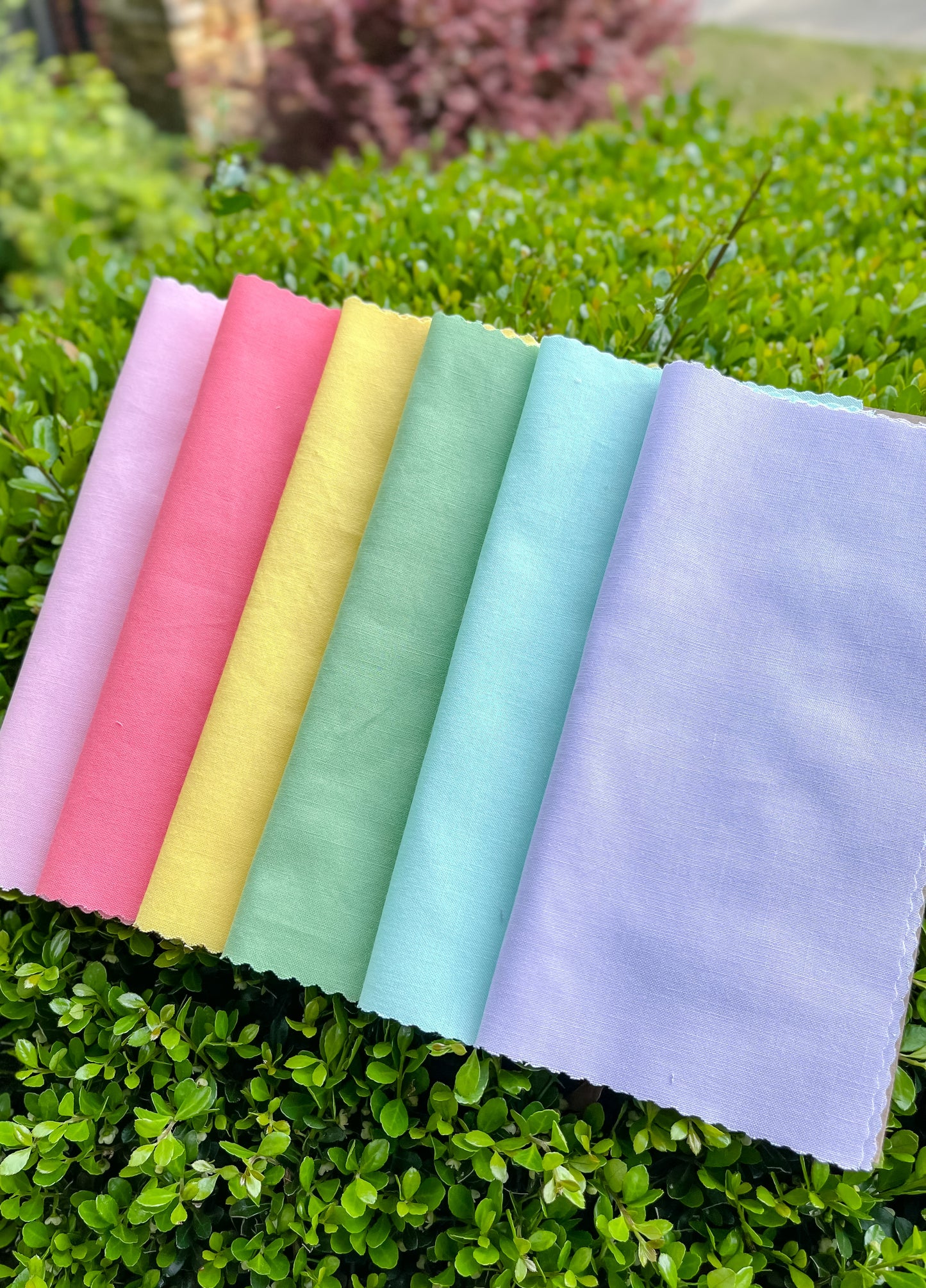 Embroidery Fabric Square Sample Packs - Kona Cotton Fabric, Linen Blend Fabric, Fabric Squares
