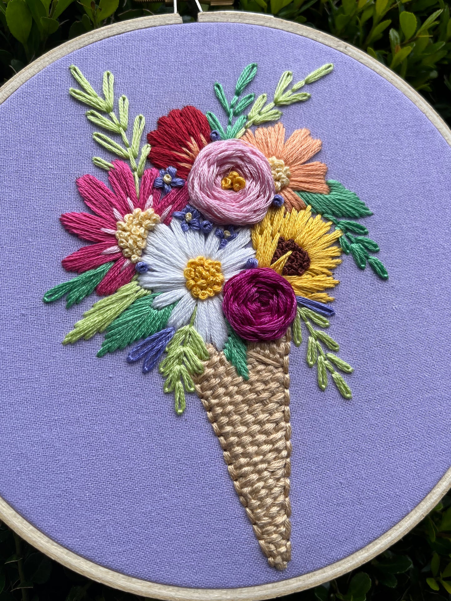 PDF Pattern - Summer Sweets, Advanced Floral Ice Cream Embroidery Pattern