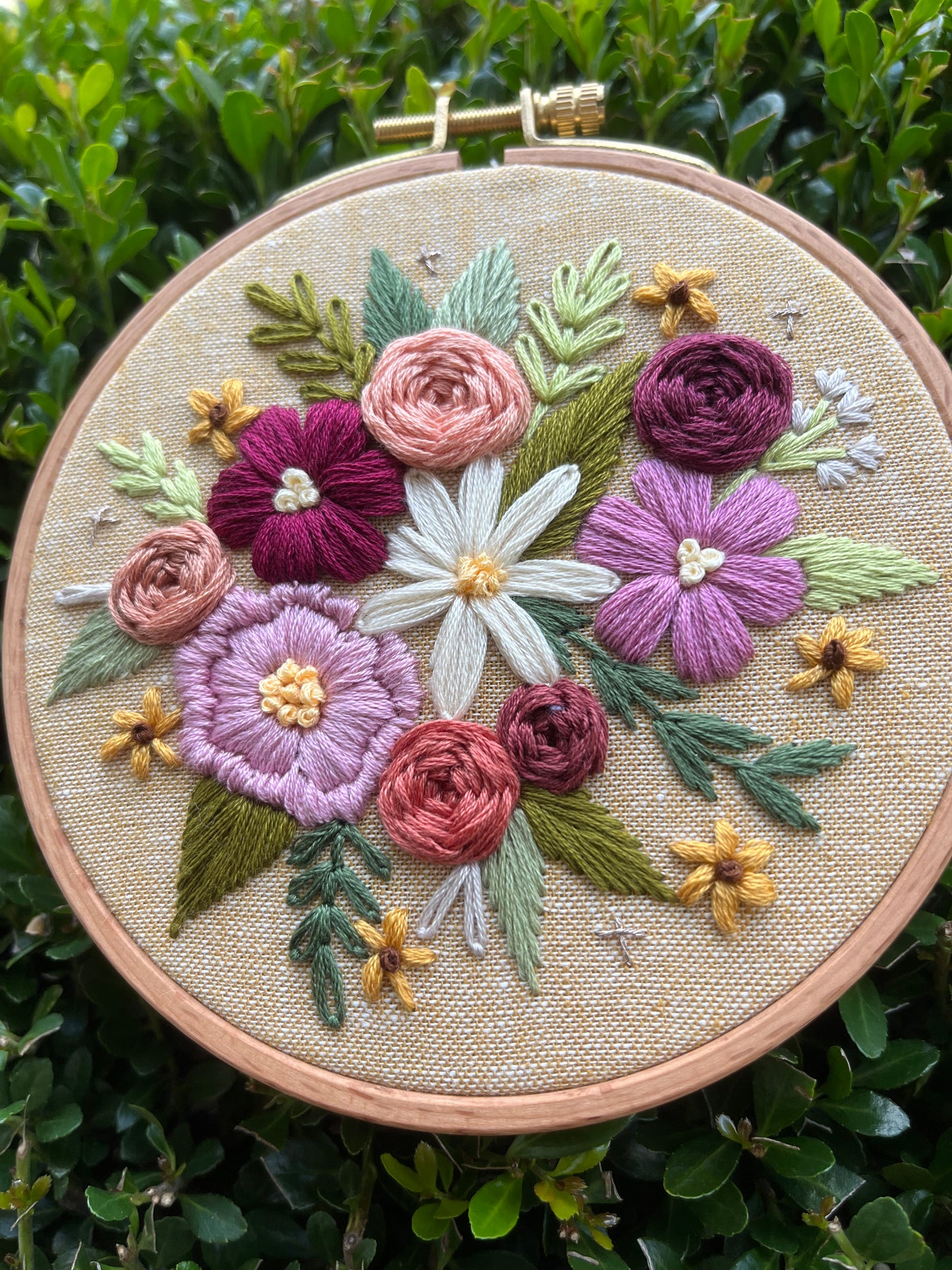 PDF Pattern - Woodland Wildflowers, Intermediate Embroidery Pattern