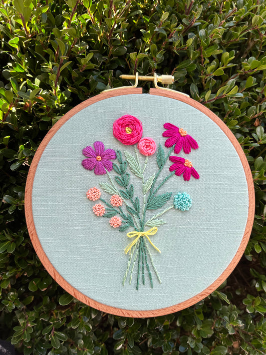 FREE PDF Pattern - Wild Whimsy, Free Beginner's Floral Embroidery Pattern