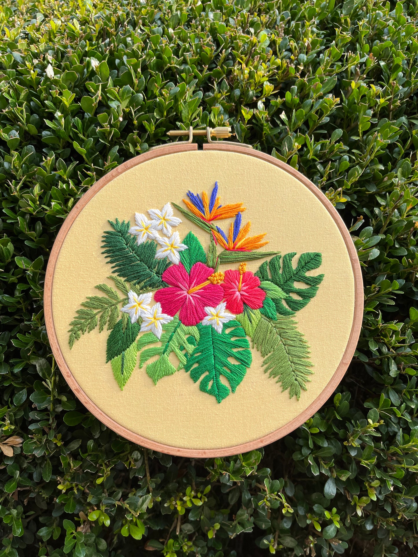 PDF Pattern - Tropical Bouquet, Advanced Embroidery Pattern