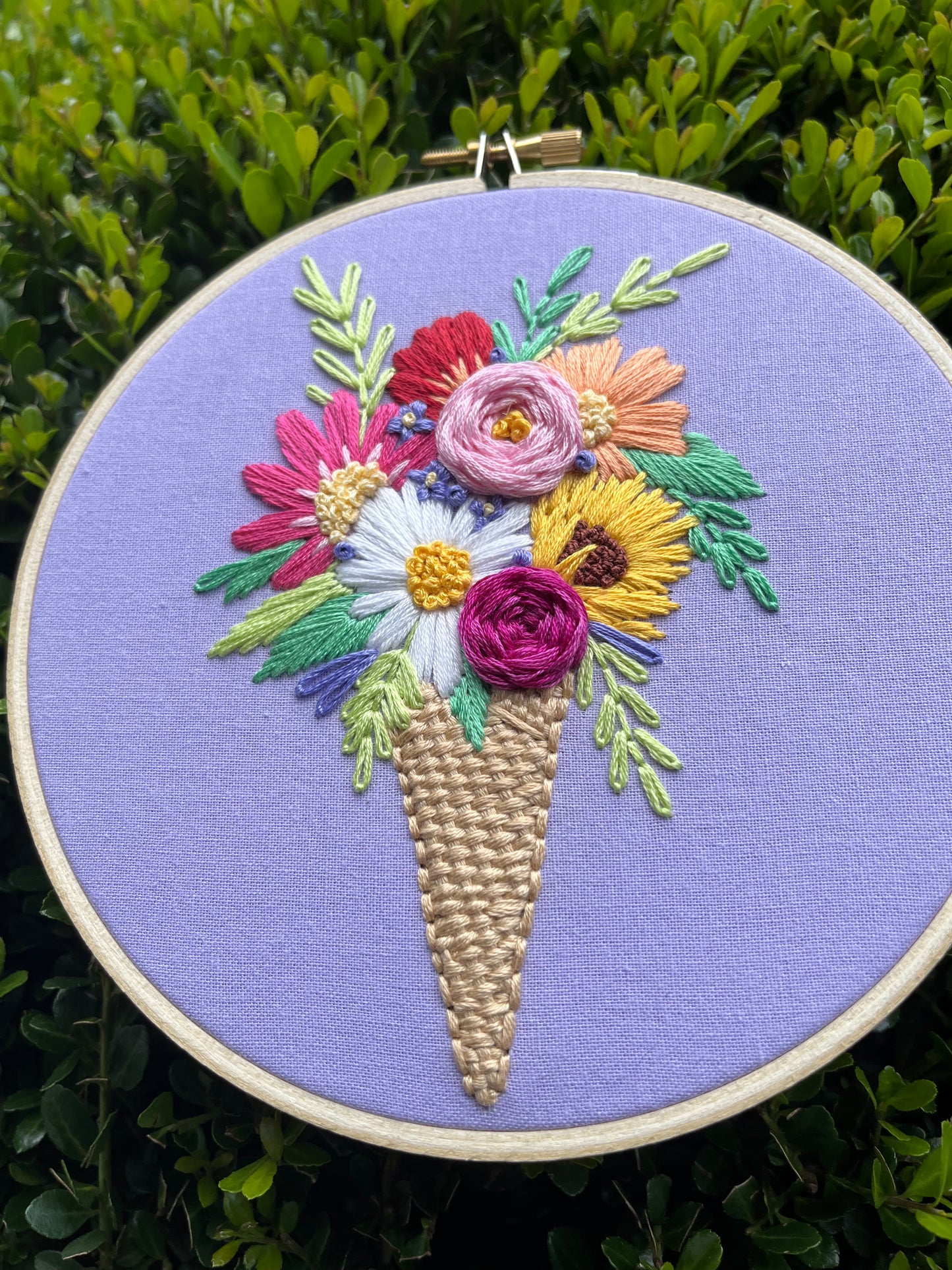 PDF Pattern - Summer Sweets, Advanced Floral Ice Cream Embroidery Pattern